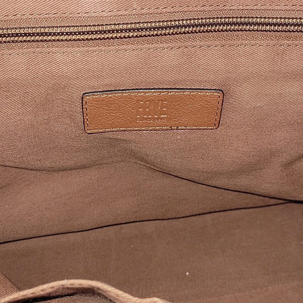 Frye Brown Leather Top-Handle Satchel Handbag - Picture 14 of 15